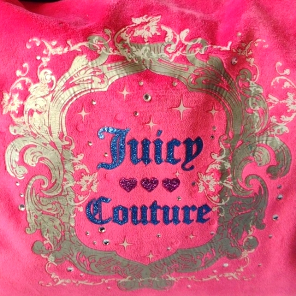JUICY Couture Barbie Pink 💕 Velour Velvet Overnight Weekender Duffle Bag 🎁 🛍️ - Picture 3 of 13